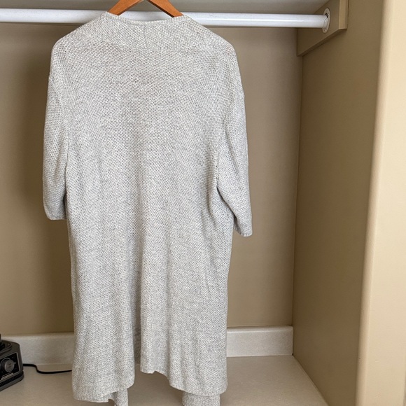 Eileen Fisher Light Gray Open Front Cardigan - Picture 3 of 5